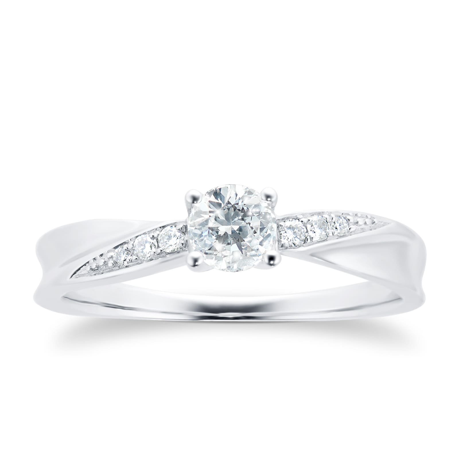Goldsmiths 18ct White Gold 0.30ct Goldsmiths Brightest Diamond Ring