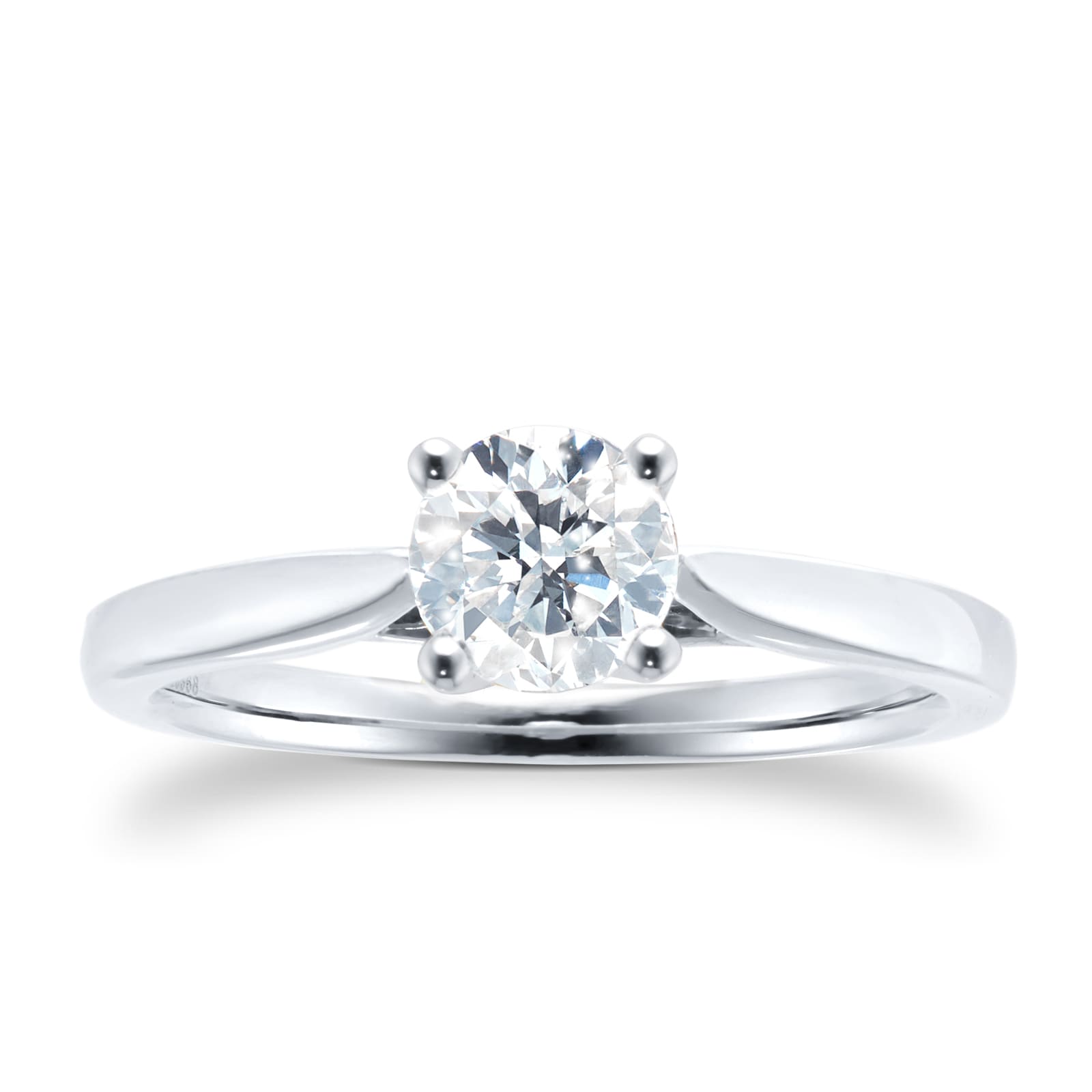 Goldsmiths Platinum Brilliant Cut 0.70ct Goldsmiths Brightest Diamond Engagement Ring