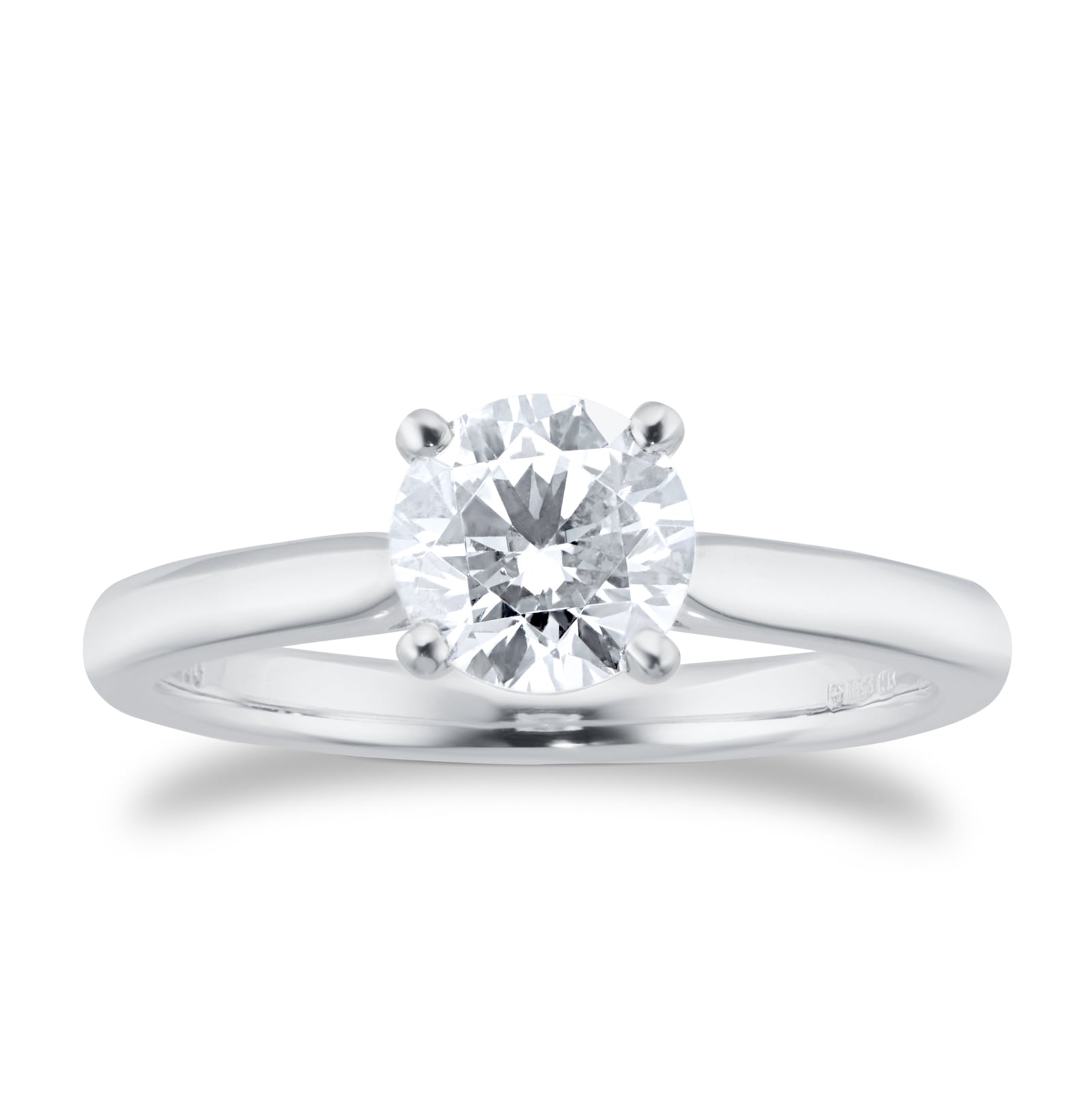Mappin & Webb Platinum 1.00ct Diamond Round Solitaire Engagement Ring