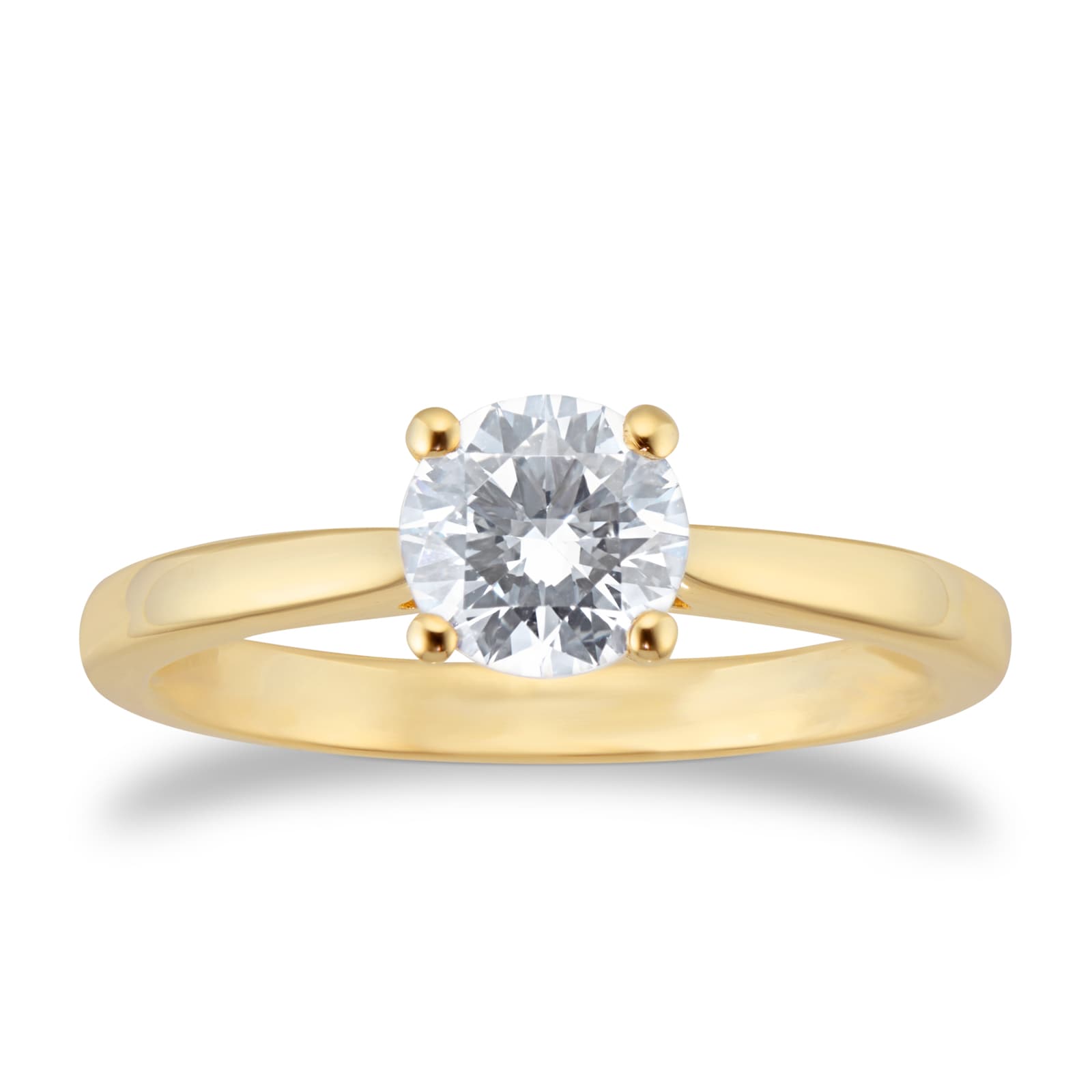 Goldsmiths 18ct Yellow Gold 0.70ct Solitaire Diamond Engagement Ring
