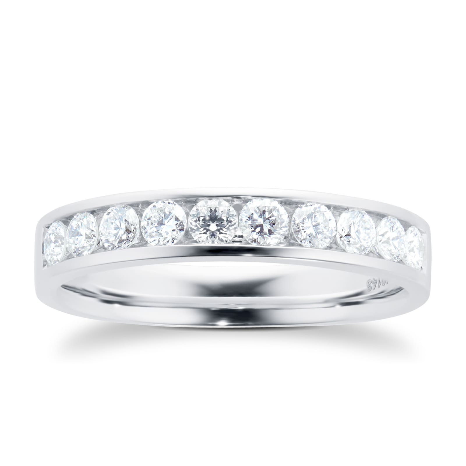 Goldsmiths 18ct White Gold 0.50ct Brilliant Cut Goldsmiths Brightest Diamond Eternity Ring