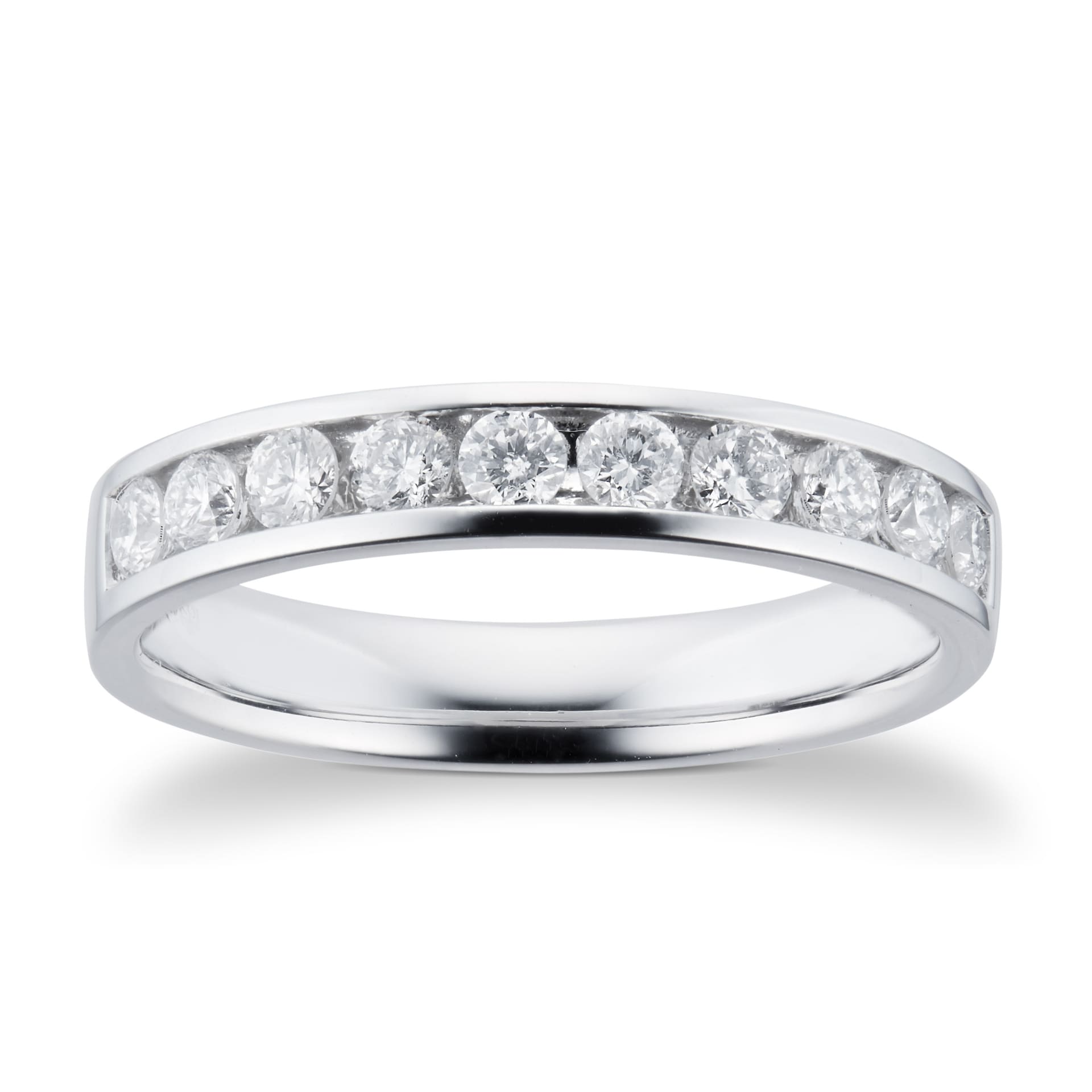Goldsmiths Platinum 0.50ct Brilliant Cut Goldsmiths Brightest Diamond Eternity Ring
