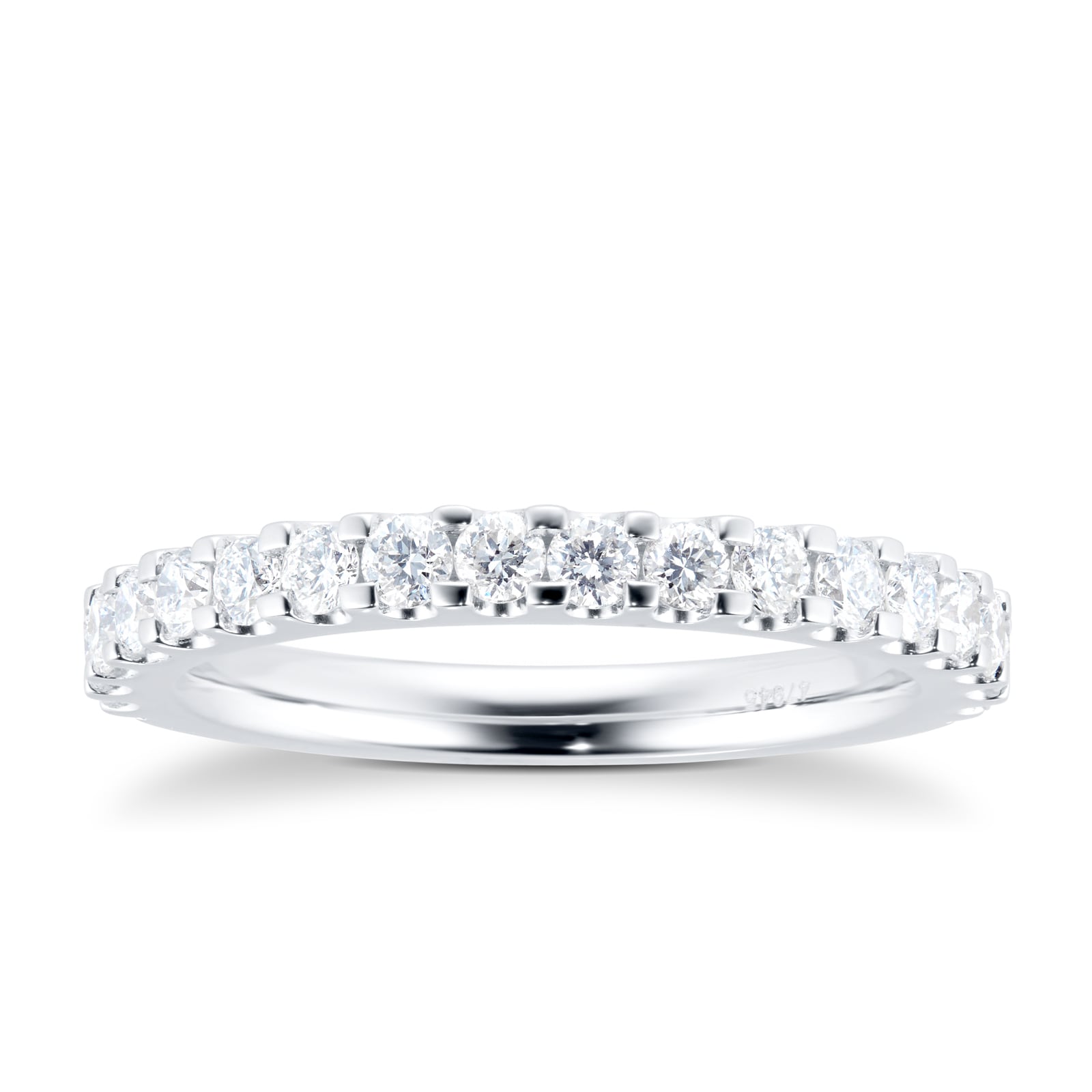 Goldsmiths Platinum 0.75ct Goldsmiths Brightest Diamond Claw Set Eternity Ring