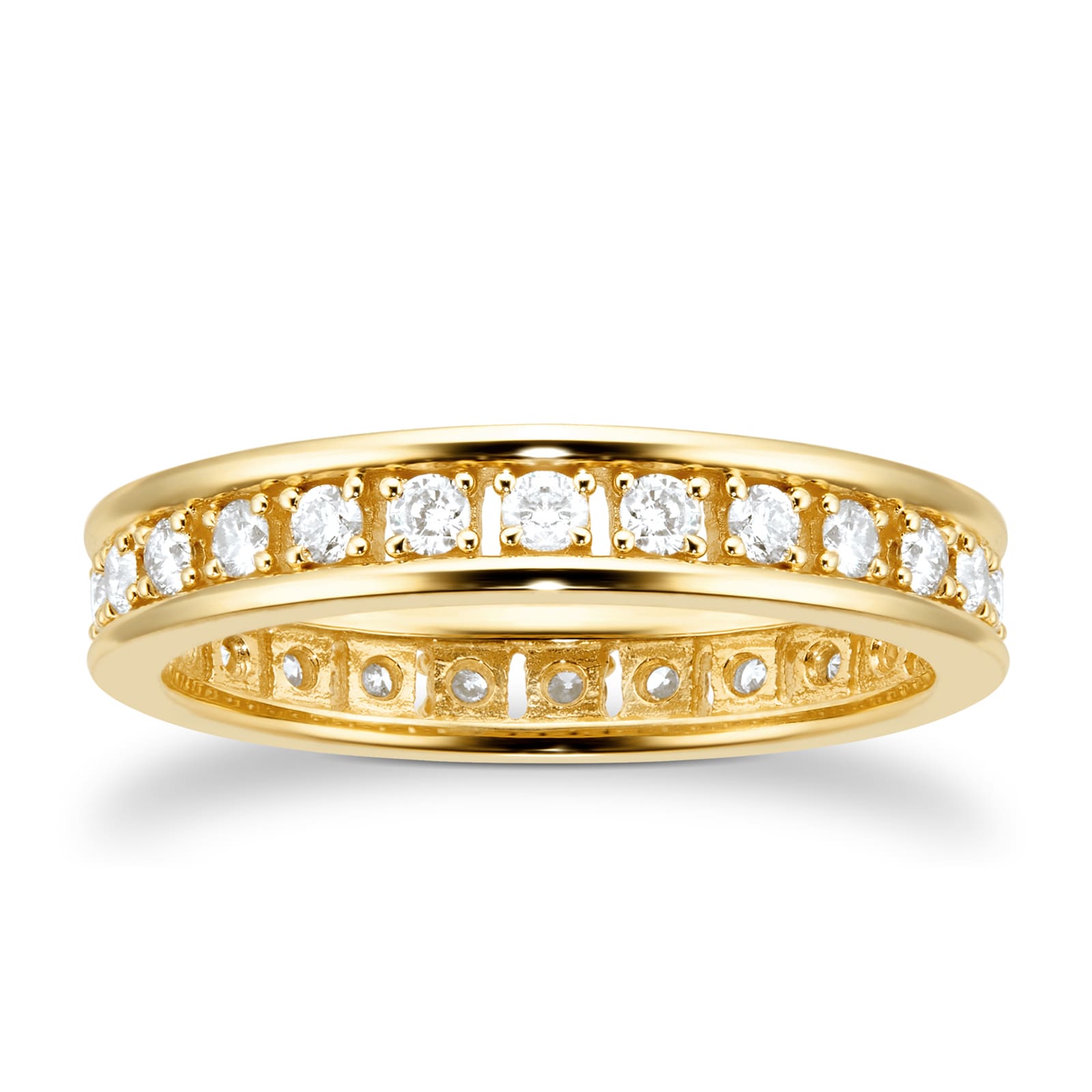 Goldsmiths 18ct Yellow 0.50ct Diamond Full Eternity Ring