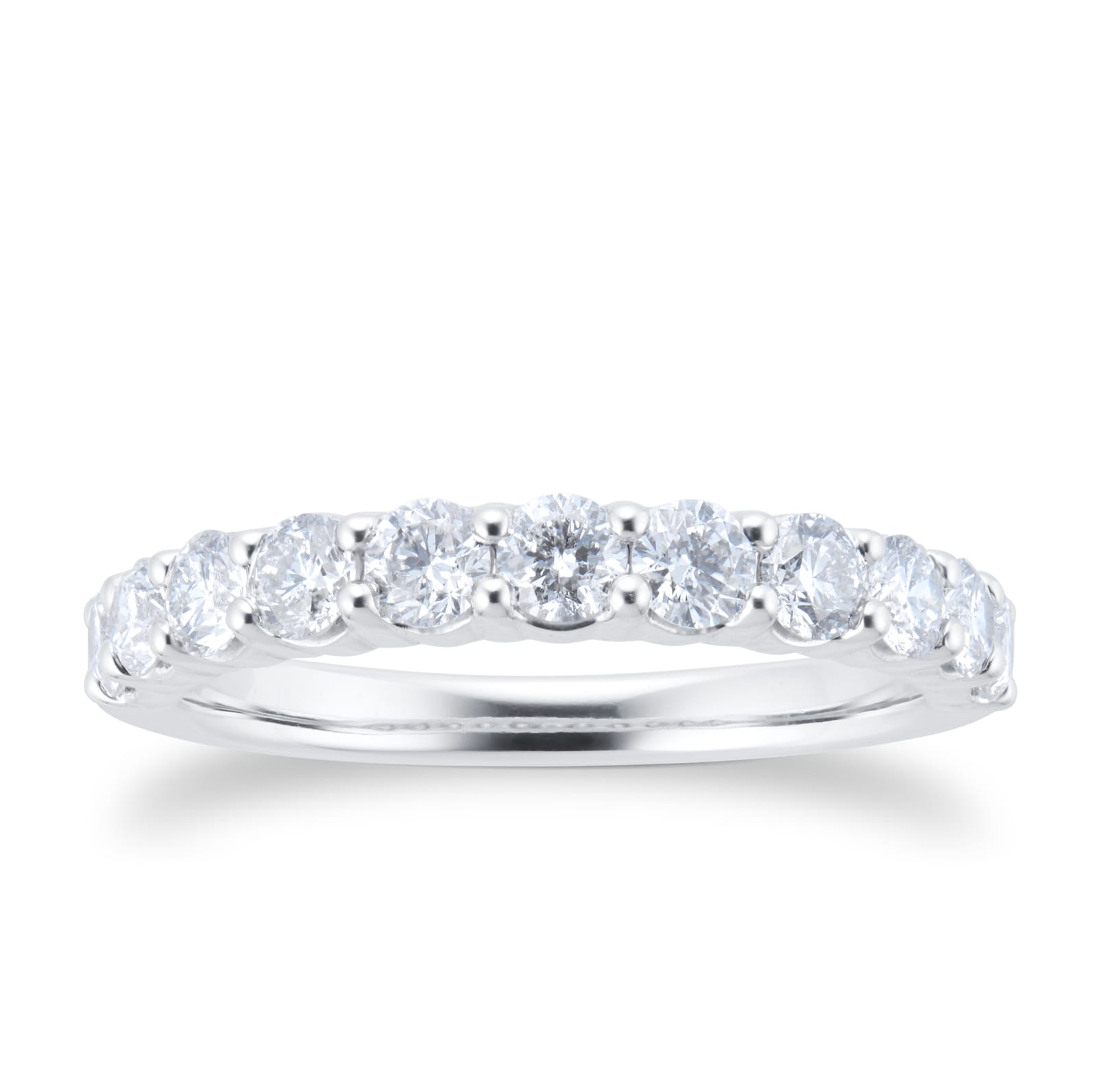Goldsmiths Platinum 1.00cttw Claw Set Eternity Ring