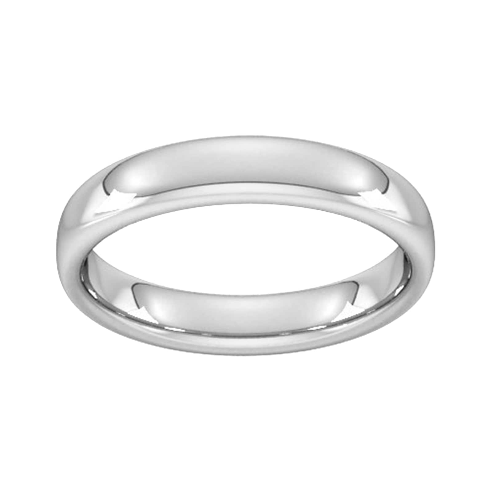 Goldsmiths 4mm Slight Court Heavy  Wedding Ring In 950  Palladium