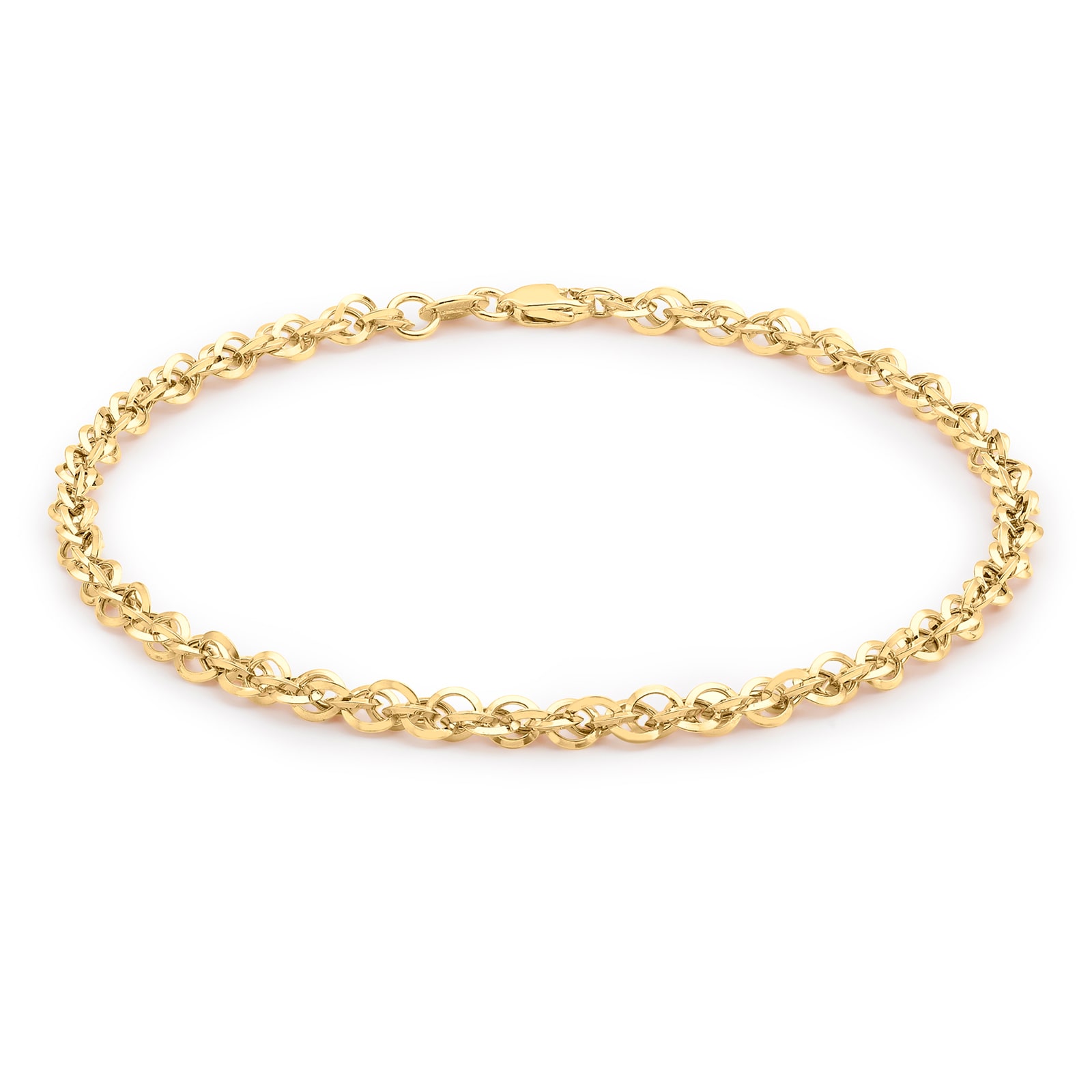 Goldsmiths 9ct Yellow Gold Diamond Cut Bracelet