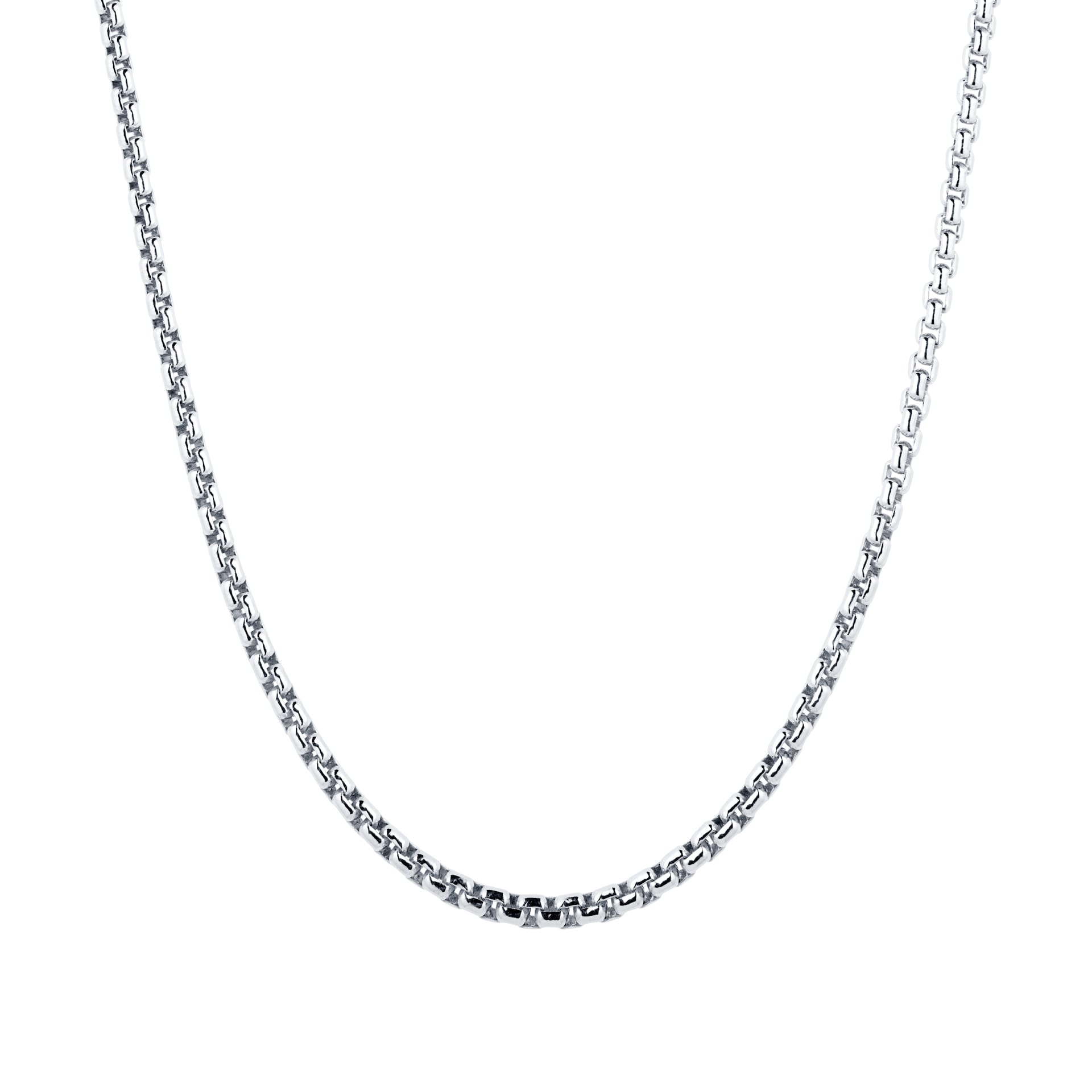 Goldsmiths Silver Mens Box Belcher Necklace