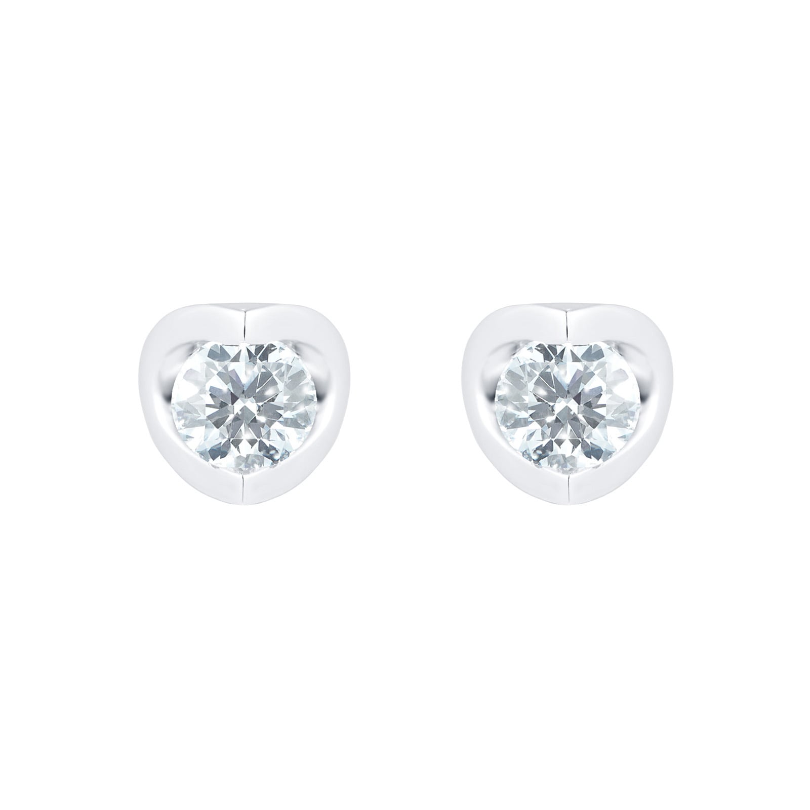 Goldsmiths Platinum 0.70cttw Goldsmiths Brightest Diamond Tension Set Stud Earrings