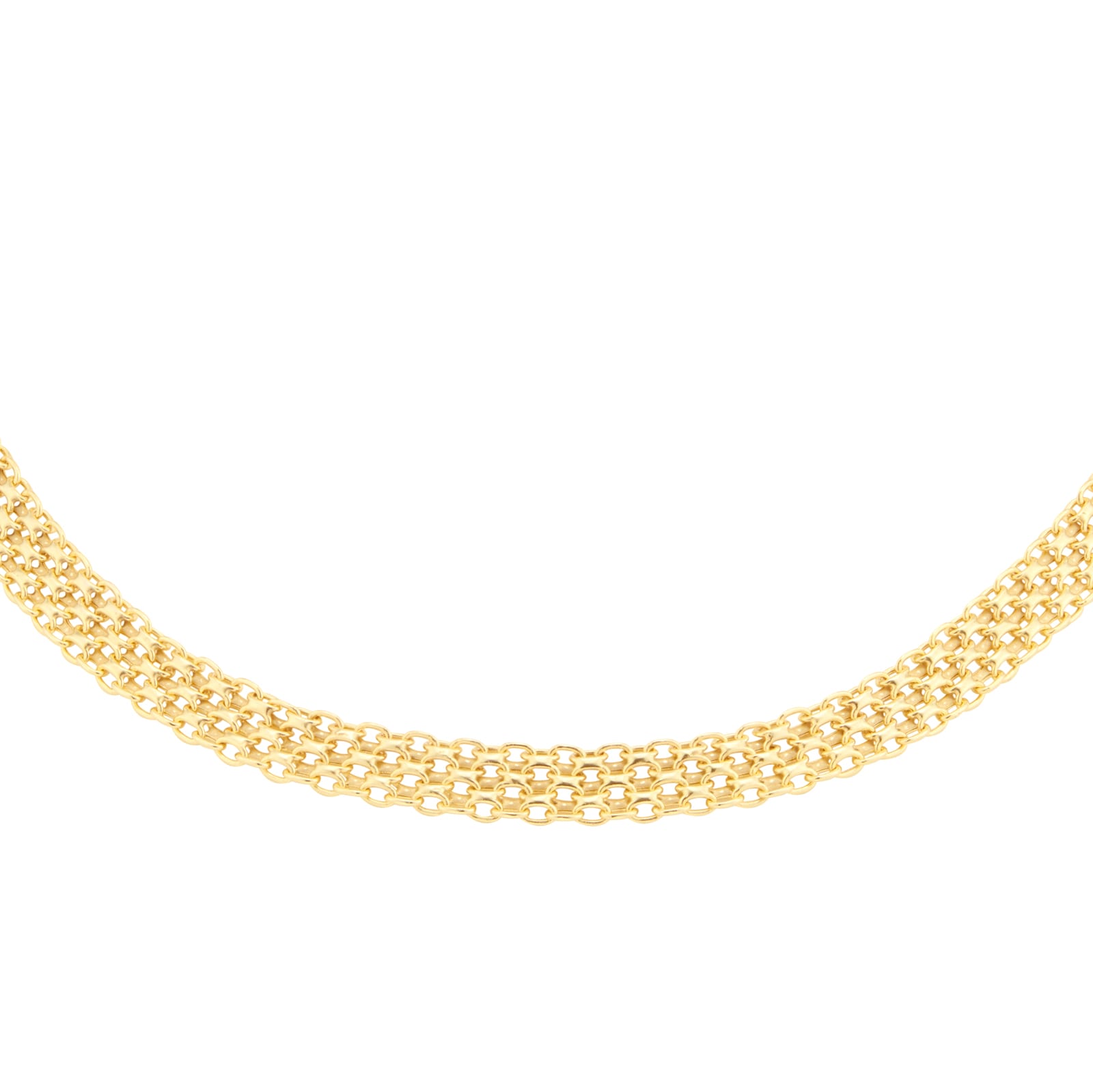 Goldsmiths 18ct Yellow Gold Graduated Bismark Necklace