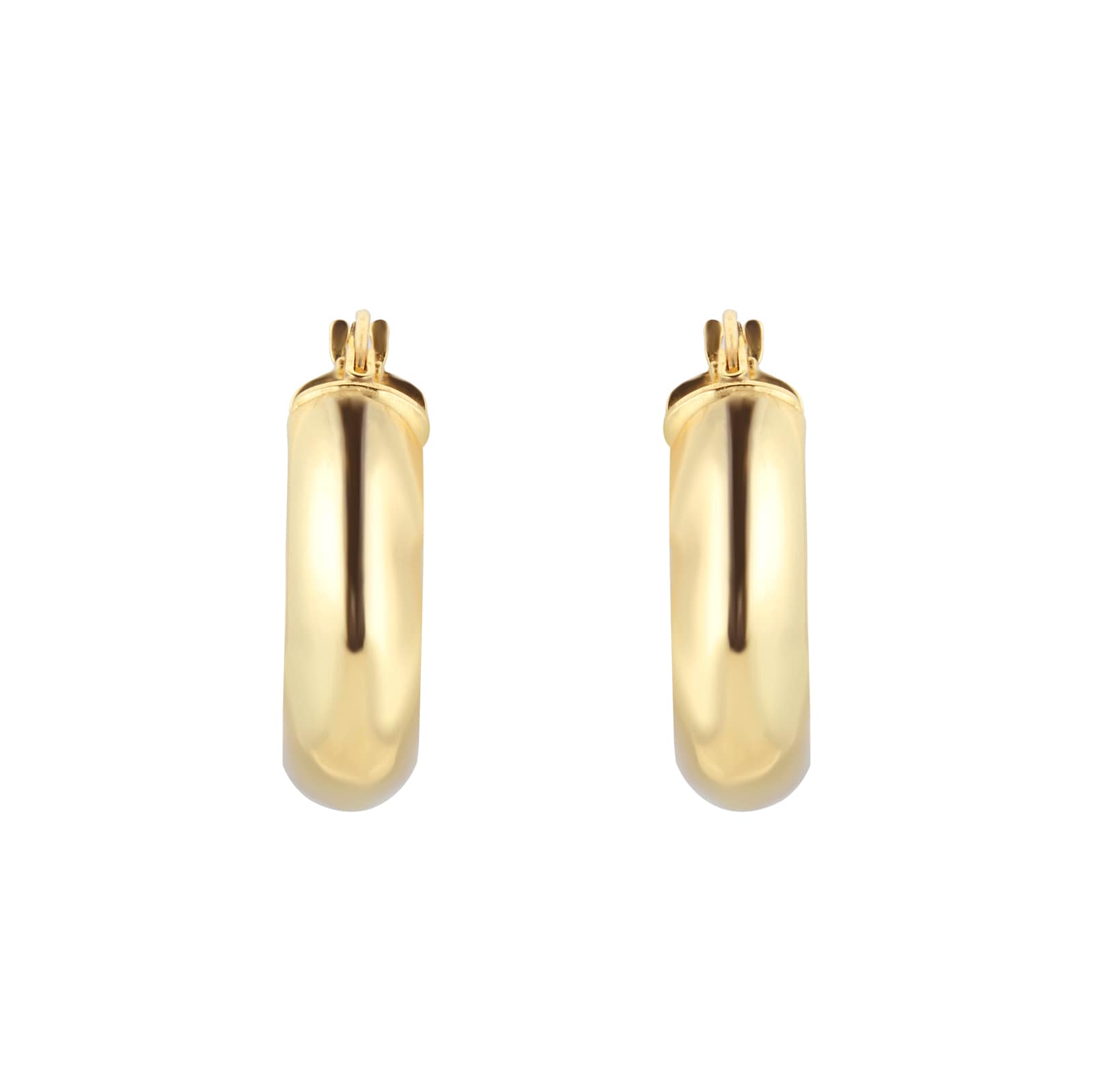 Goldsmiths 9ct Yellow Gold Polished Round Creole Hoop Earrings