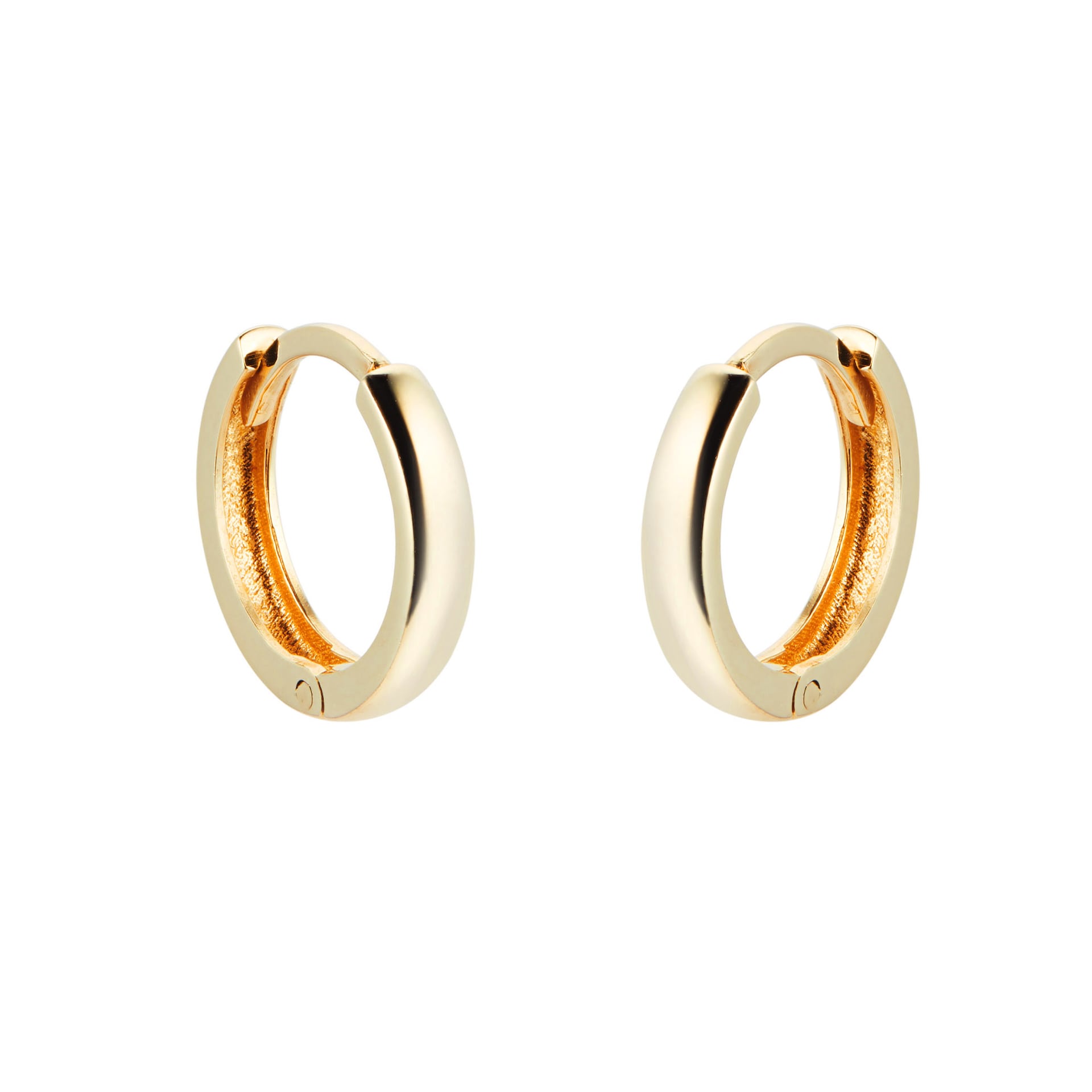 Goldsmiths 9ct Yellow Gold 11mm Huggie Hoop Earrings