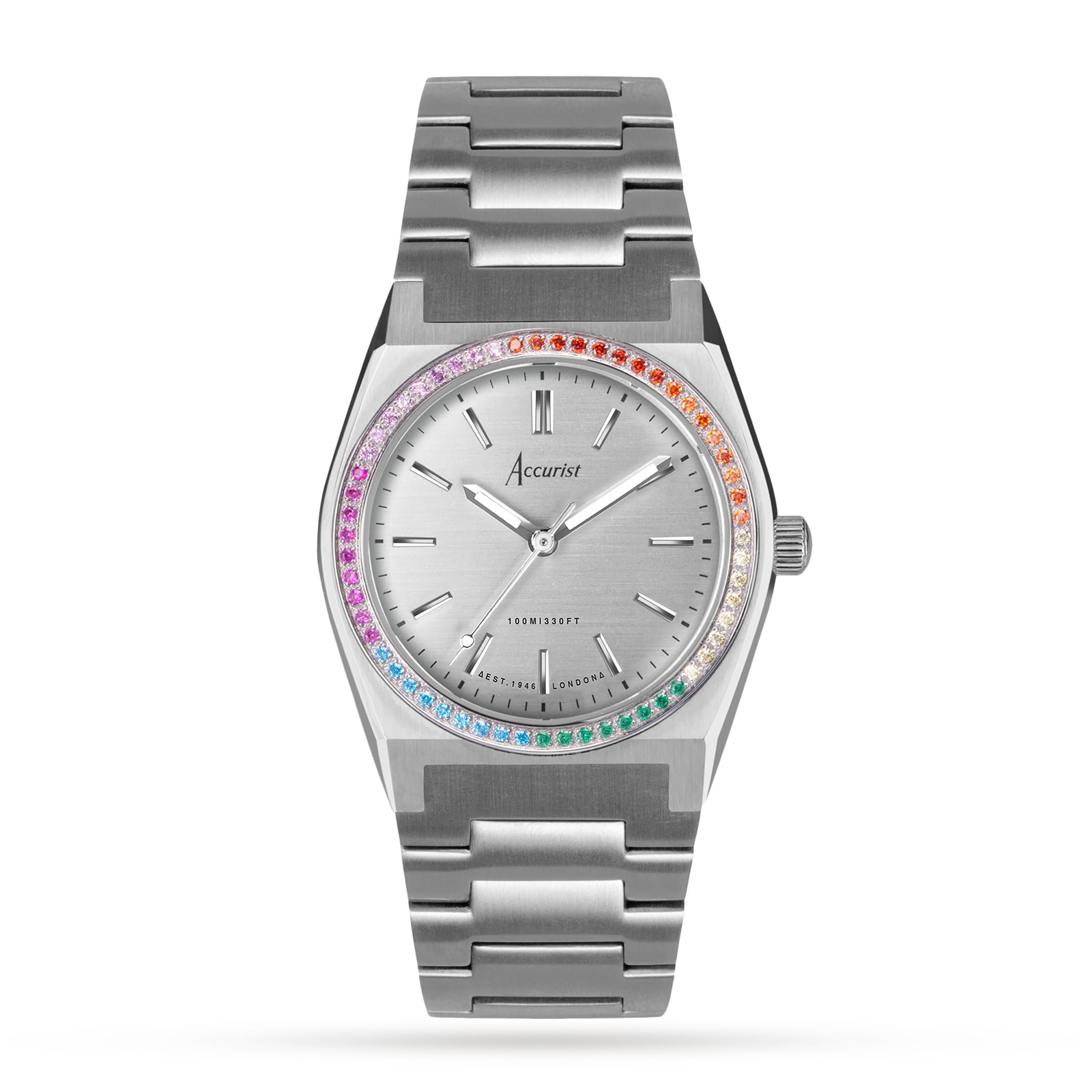 Accurist Origin Rainbow Case Stainless Steel Bracelet 34mm Watch