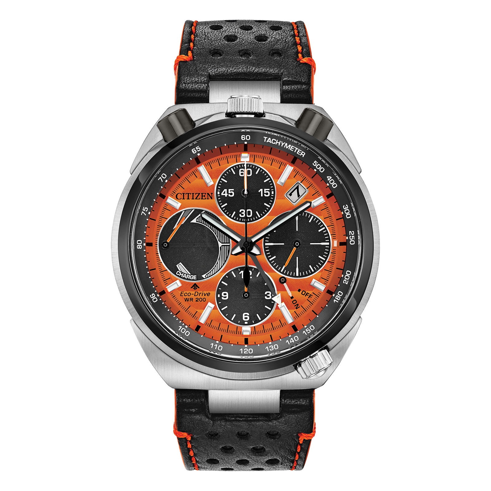 Citizen Promaster Bullhead Racing Chronograph Limited Edition 45mm Mens Watch Orange