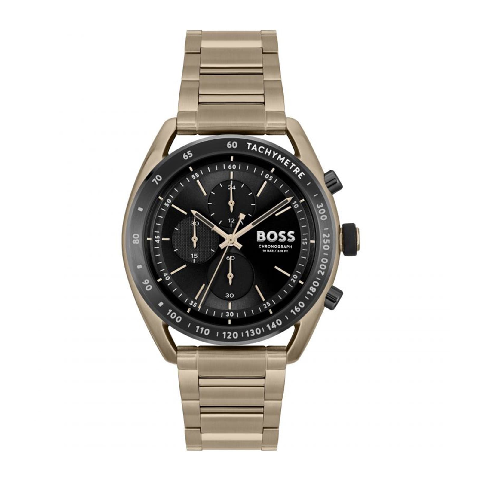 BOSS Centre Court Beige IP 44mm Mens Watch Black