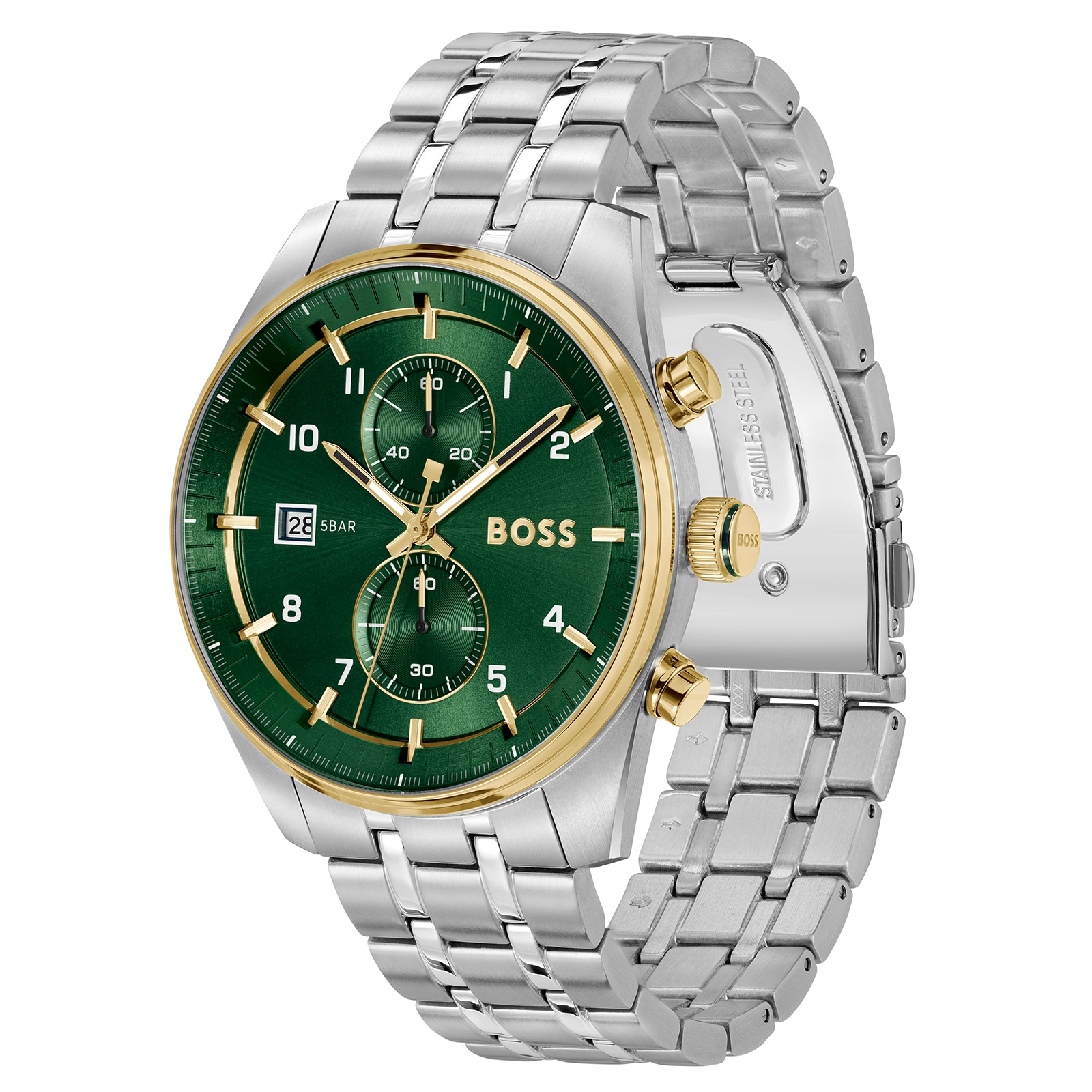 BOSS Skytraveller 44mm Mens Watch Green
