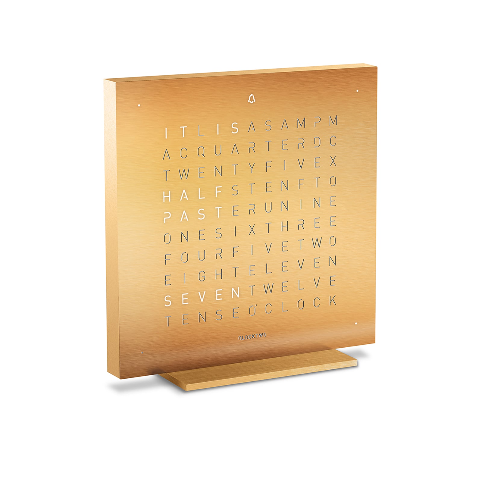 QLOCKTWO TOUCH Creator's Edition Golden Legend Table Clock 13.5cm