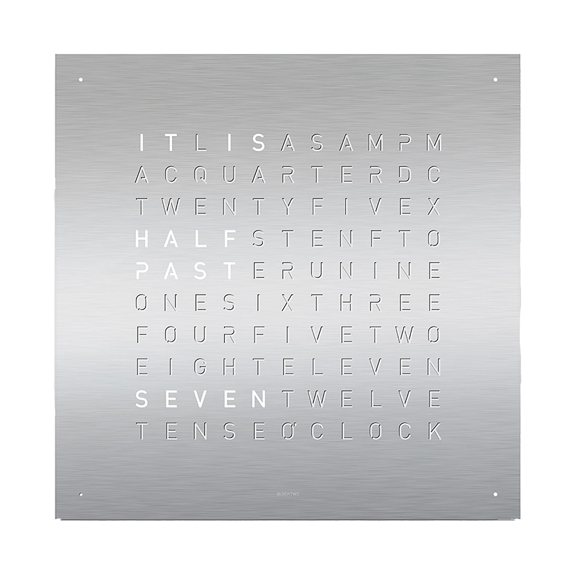 QLOCKTWO Front Cover Touch Stainless Steel