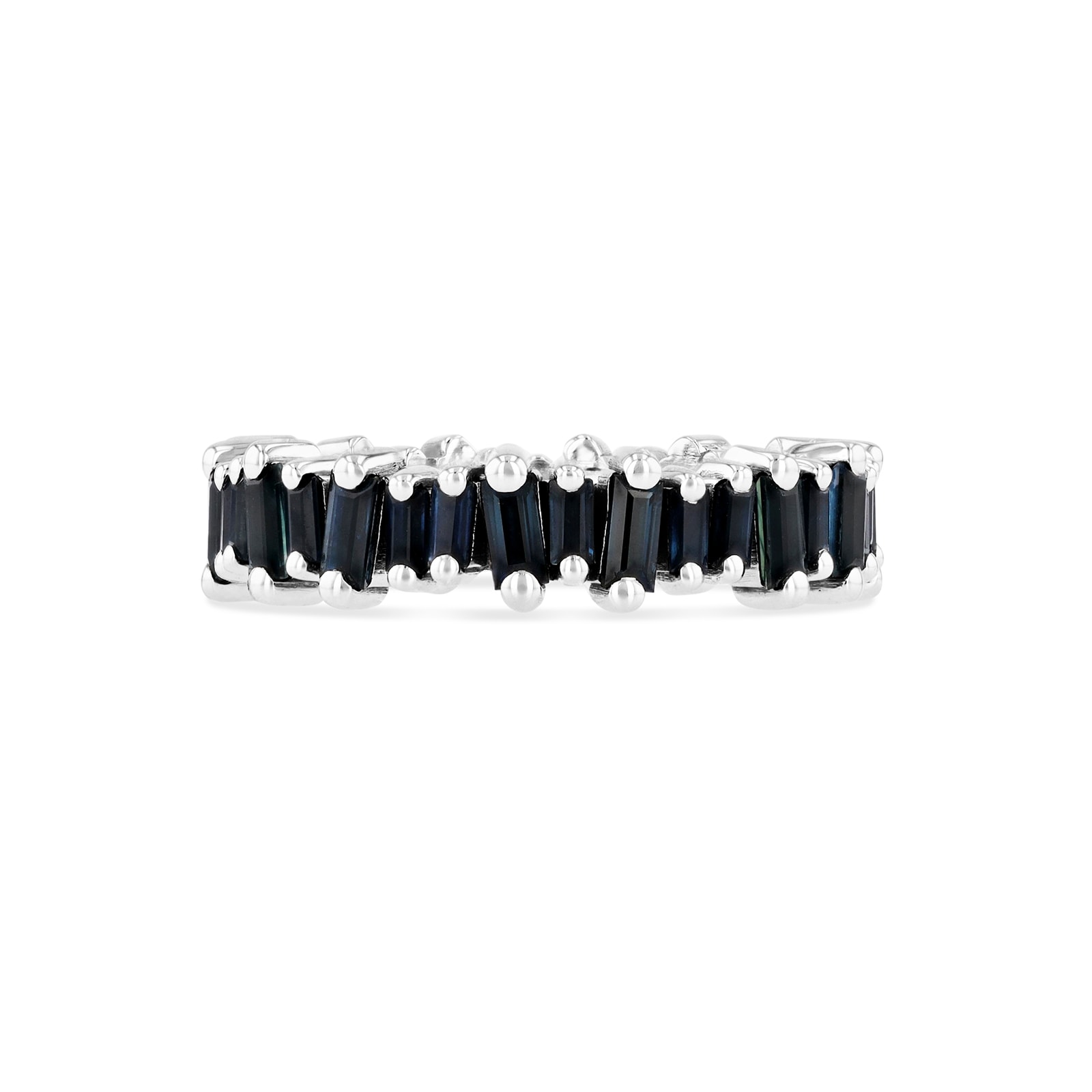 Suzanne Kalan 18ct White Gold Dark Blue Sapphire Eternity Ring