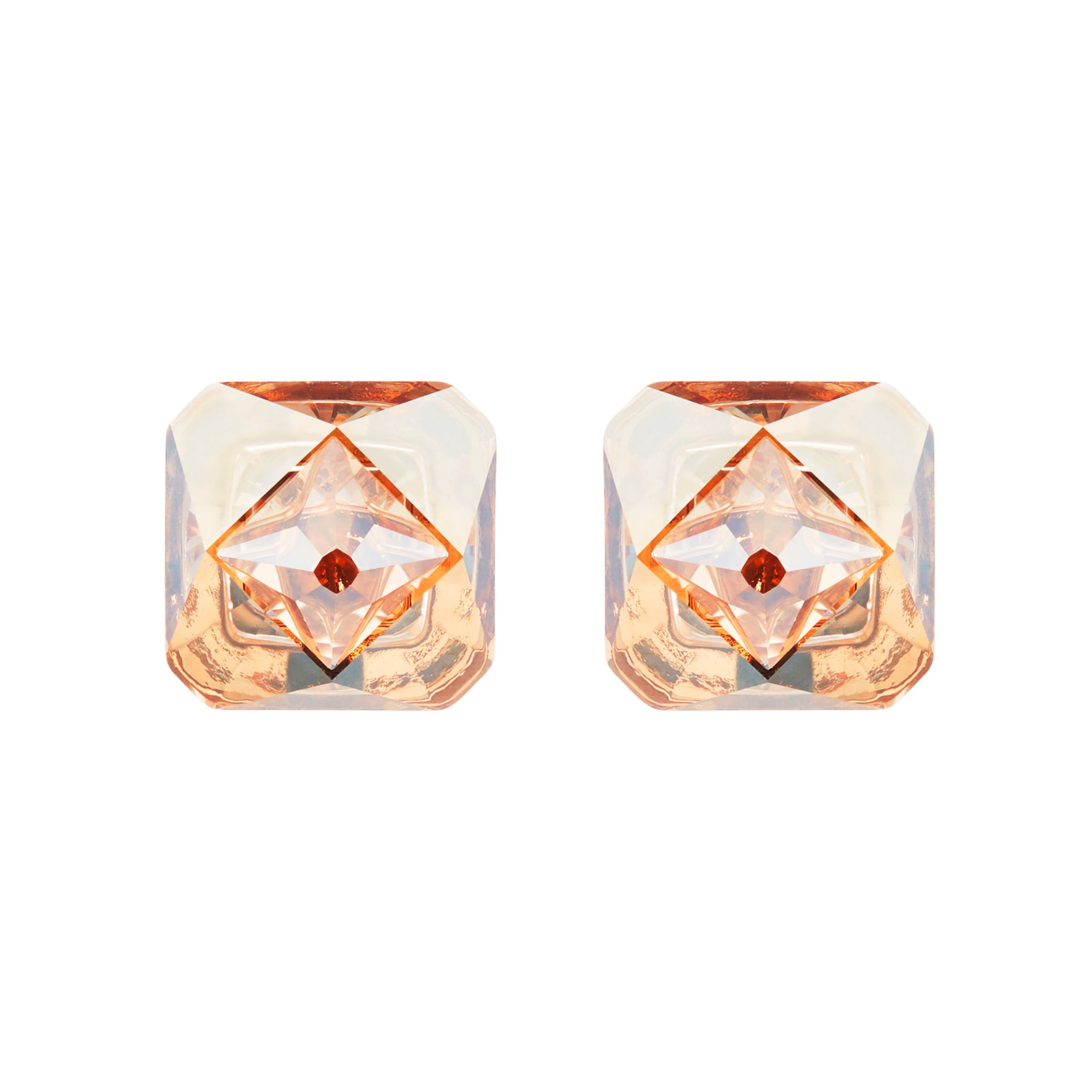 Swarovski Yellow Gold Coloured Chroma Stud Earrings