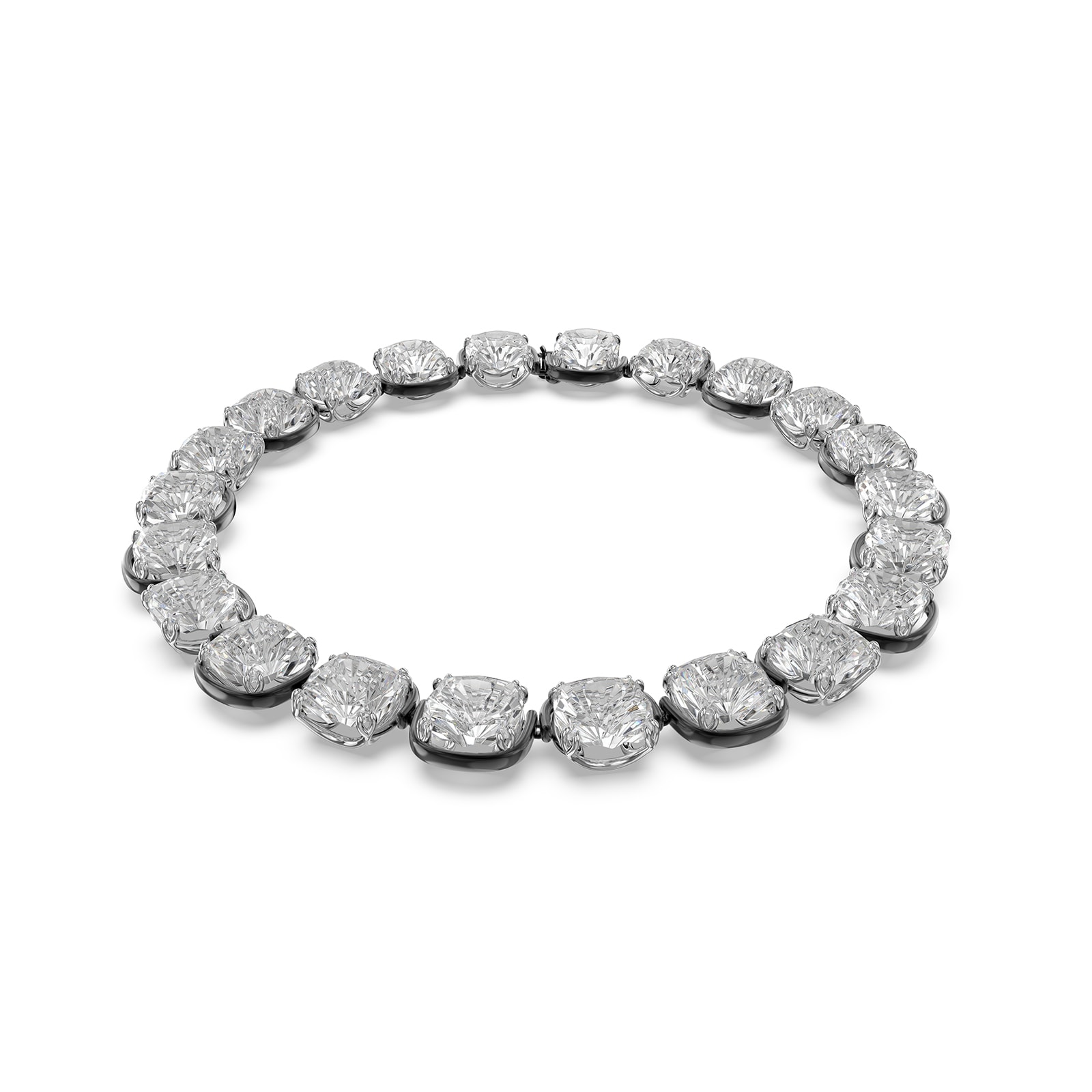 SWAROVSKI Bicolour Gold Coloured Harmonia Square Crystal Necklace