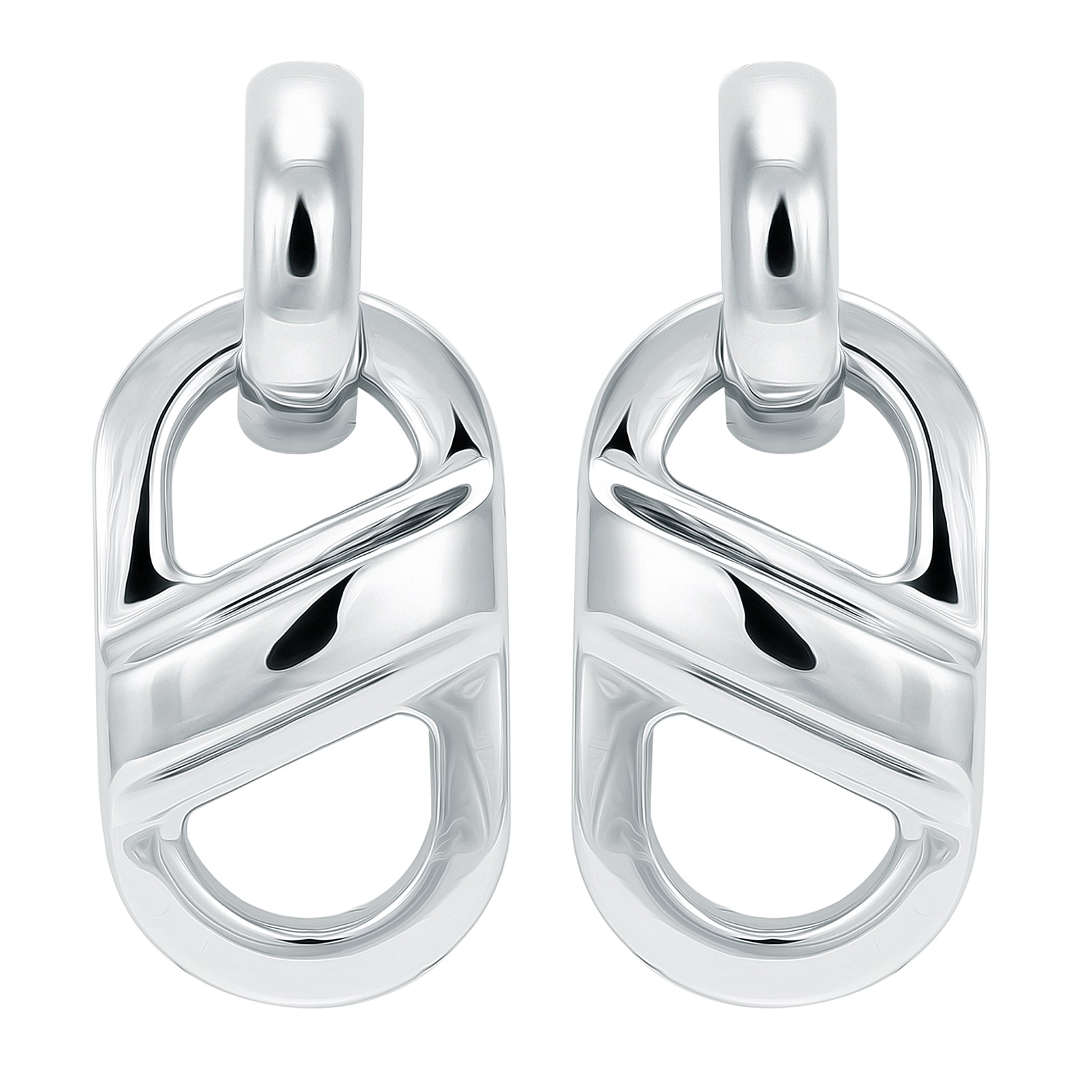 BOSS Ladies BOSS Stainless Steel Chain Link Earrings